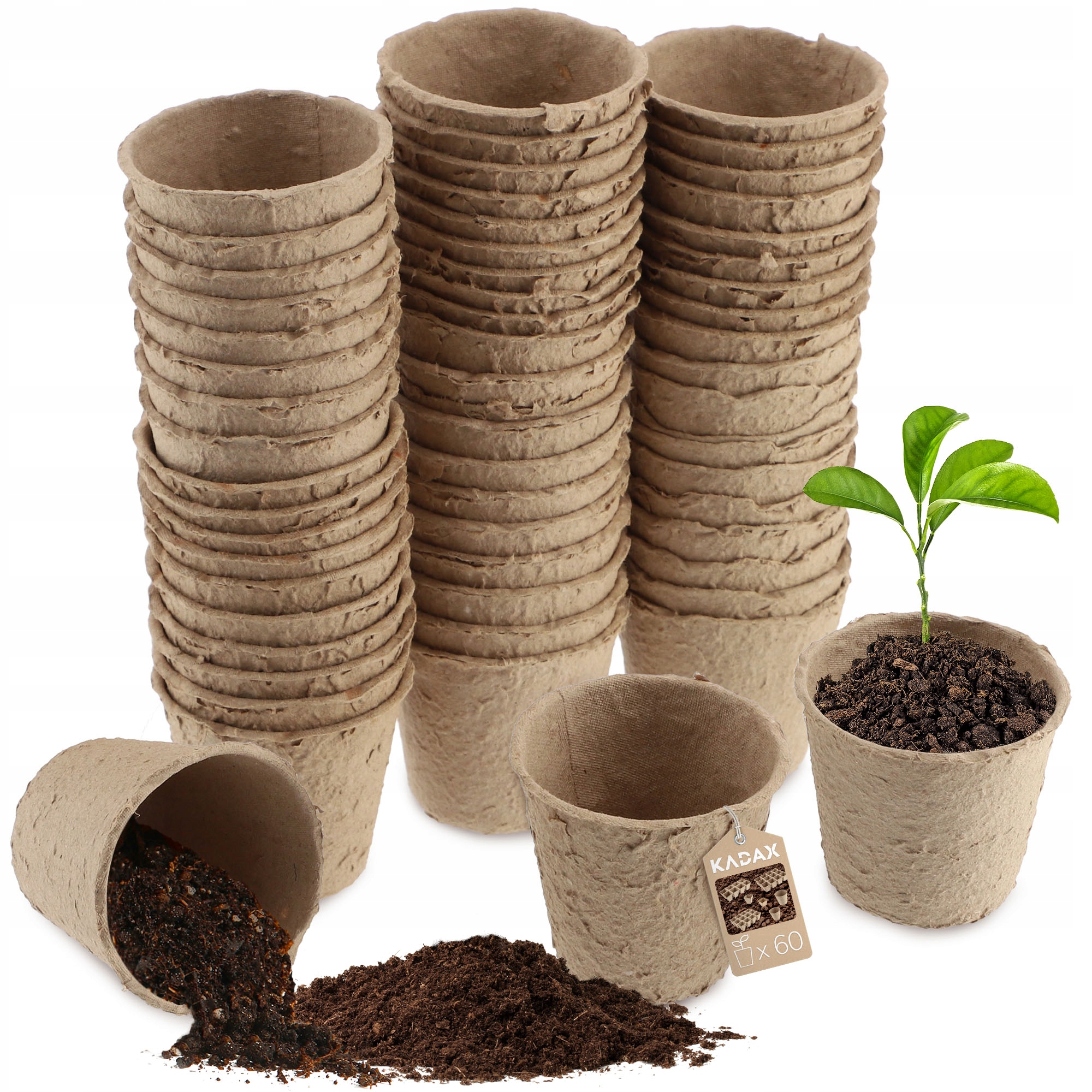 Kadax kvetináč 6,7 cm x 6,7 x 6 cm priemer 6,7 cm rašelinové odtiene hnedej a béžovej